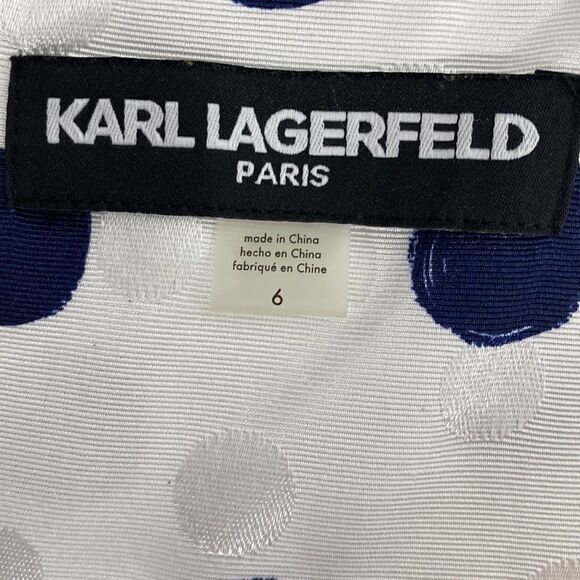 Karl Lagerfeld Polka Dot Print ¾ Sleeve Sheath Dress - Picture 7 of 11